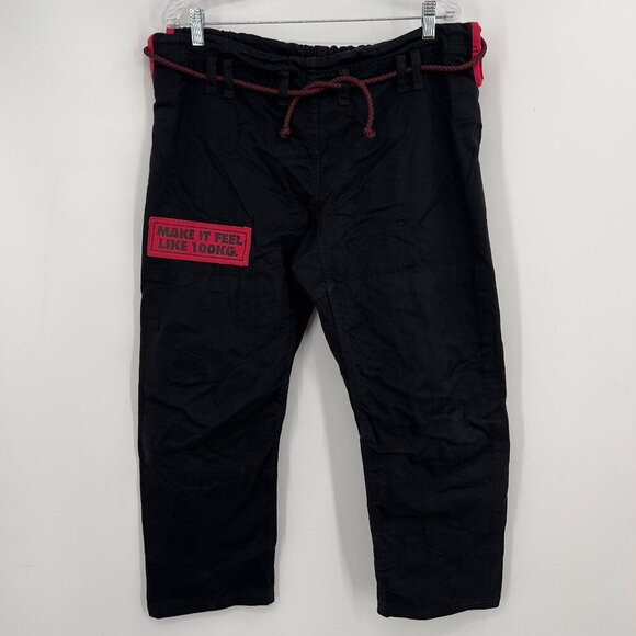 Hyperfly Jiu Jitsu Gi Pants A2S Black Red Patch Make It Feel Like 100kg Mens - Picture 1 of 12